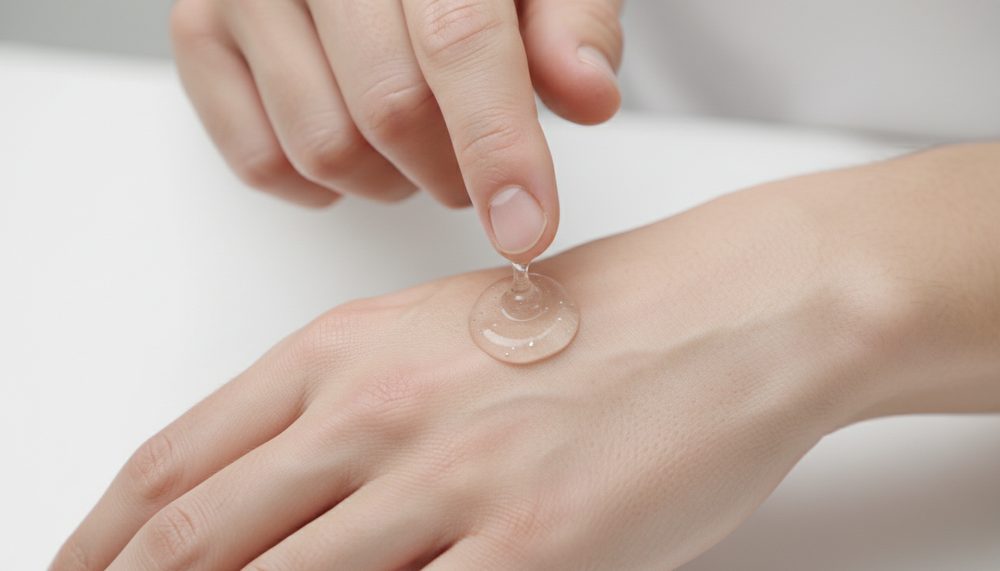 Serum on skin