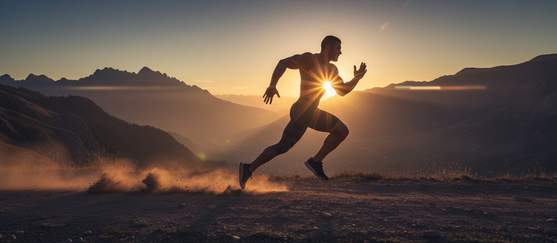 Runner at sunrise